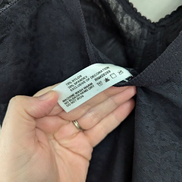 Rago Body Briefer Lace  Sculpting Girdle Compression Shapewear Bodysuit - Picture 12 of 12